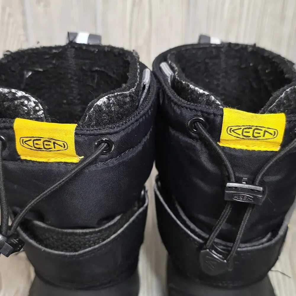 KEEN Lumi II Waterproof Insulated Black Snow Boots Kids Toddler Size 8